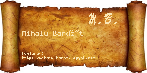 Mihaiu Barót névjegykártya